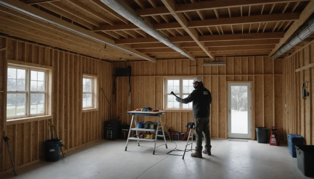isolation de plafond de garage