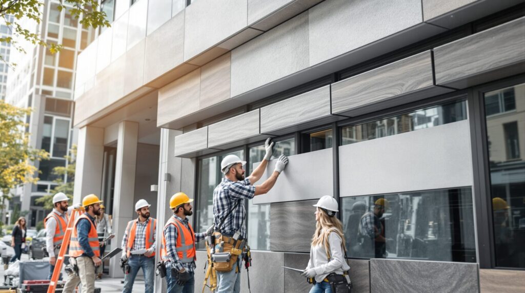 façades et recyclage des matériaux